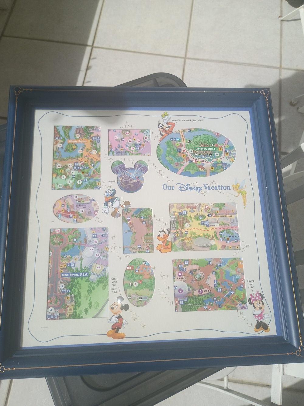 Disney Our Disney Vacation Framed Wall Art - Blue Frame